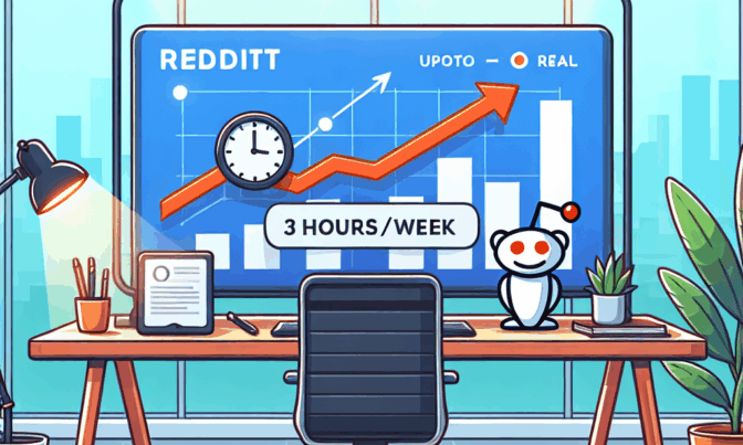 Kontorsmiljö med skrivbord framför diagram på skärm märkt 