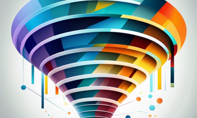 Sales funnel, AI Illustration