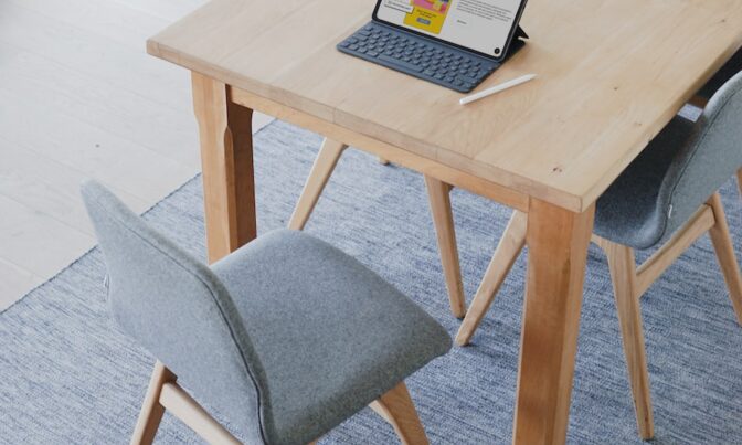 a laptop on a table